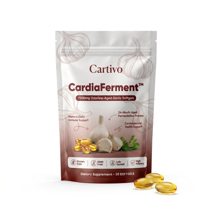 CardiaFerment™ — 7500mg Odorless Aged Garlic Softgels by Cartivo