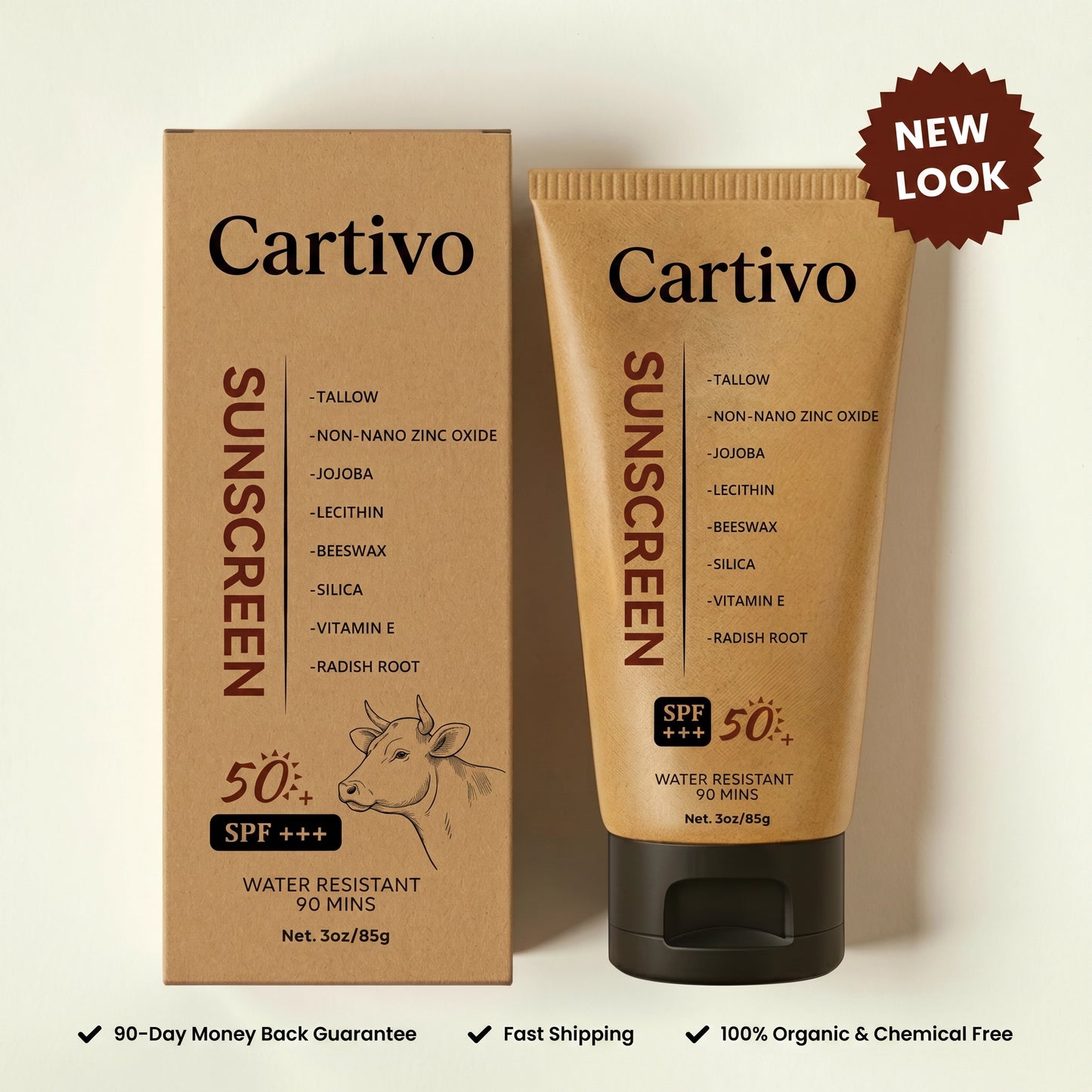 SPF 50++ Tallow Sunscreen by Cartivo