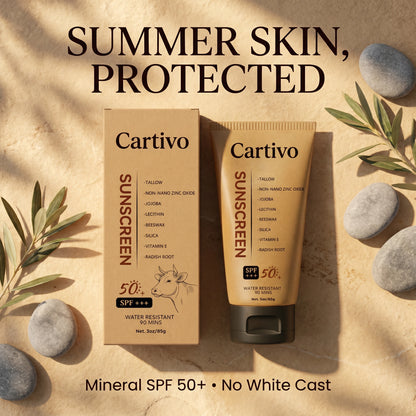SPF 50++ Tallow Sunscreen by Cartivo