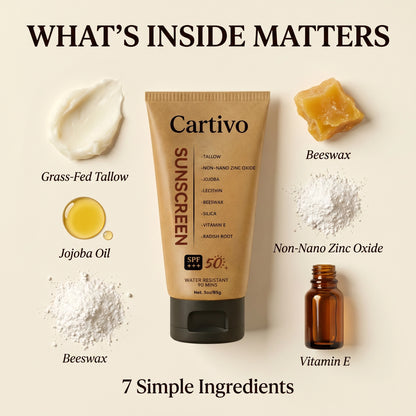 SPF 50++ Tallow Sunscreen by Cartivo